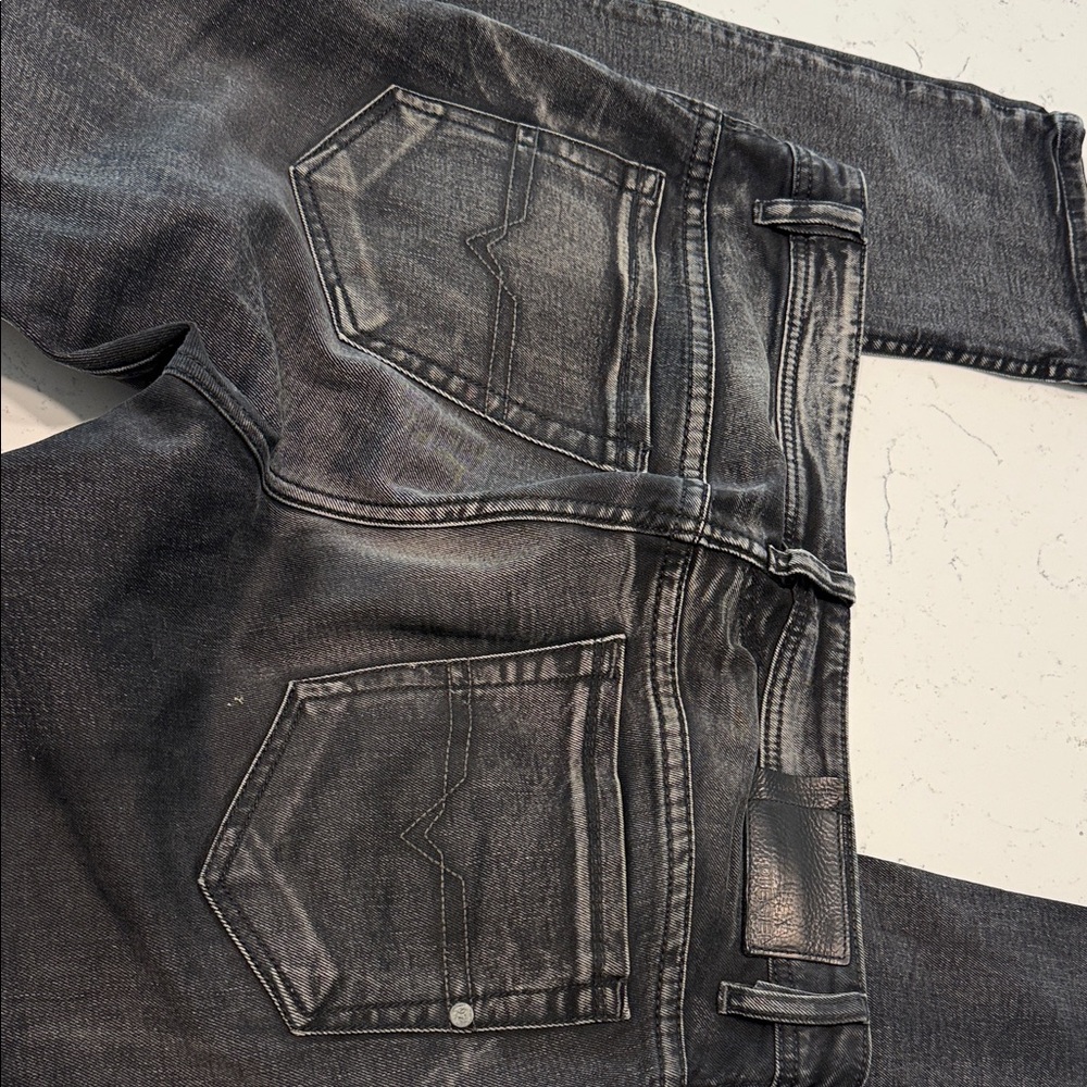 Diesel Men's Washed Black Slim Straight Jeans